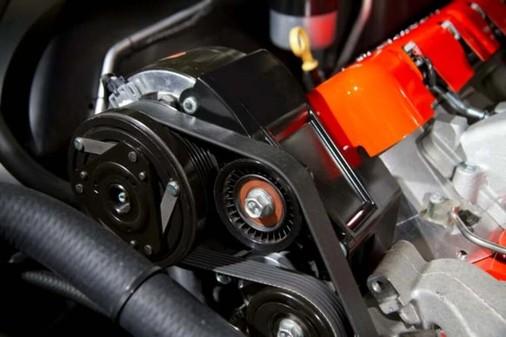Black LS A_C Accessory Drive Bracket 20-133BK